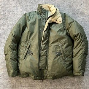 Diesel Mens Down Jacket Mens Coat Puff Military Green Olive Y2K Zip Snap 2XL XXL